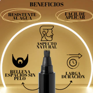 Lápiz Marcador para Barba + Cepillo de Regalo 🎁