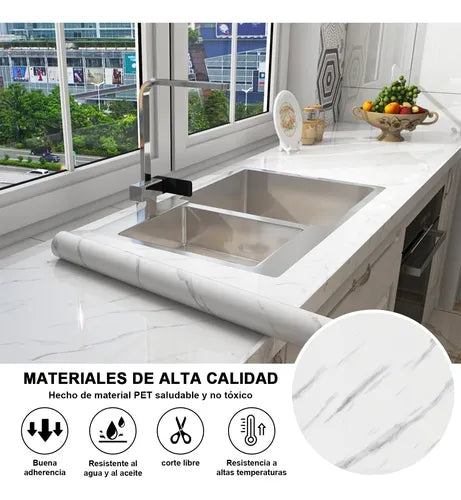 Papel Adhesivo Mármol Premium | (2m x 60cm)